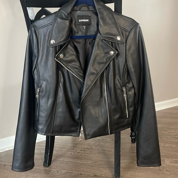 Express Black Bomber Jacket - Picture 1 of 6